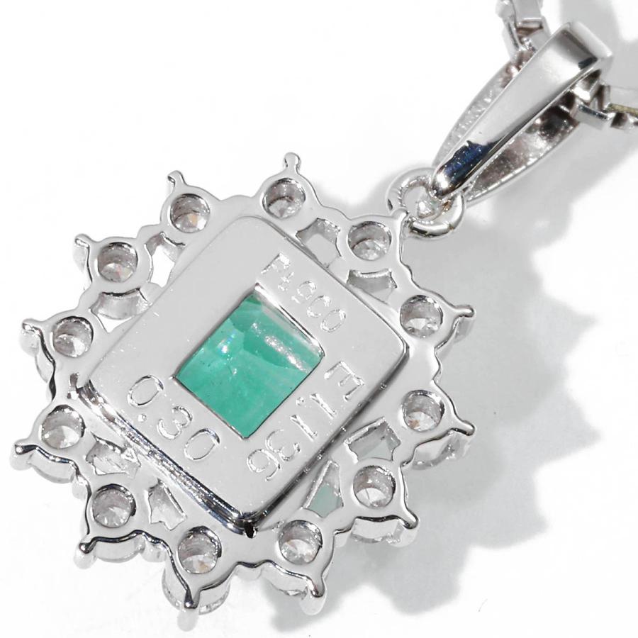 エメラルド 1.13ct ダイヤモンド 0.3ct プラチナ Pt900 ヘイロー 