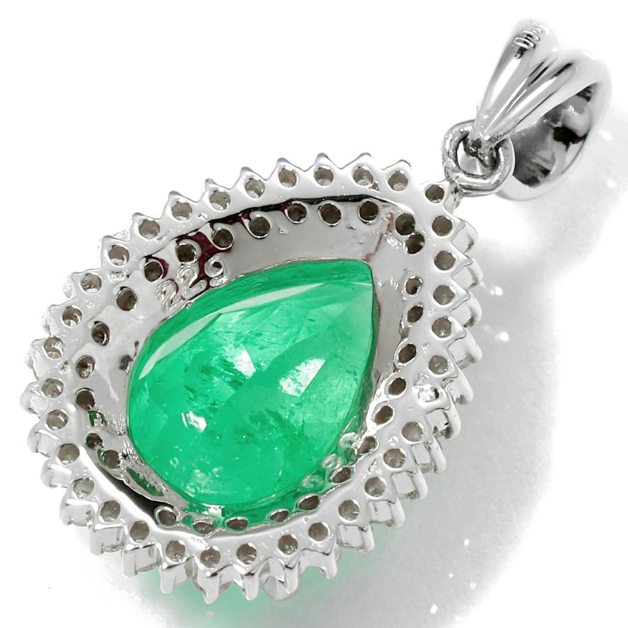 エメラルド 2.29ct ダイヤモンド 0.3ct プラチナ Pt900 ピアス 極み 