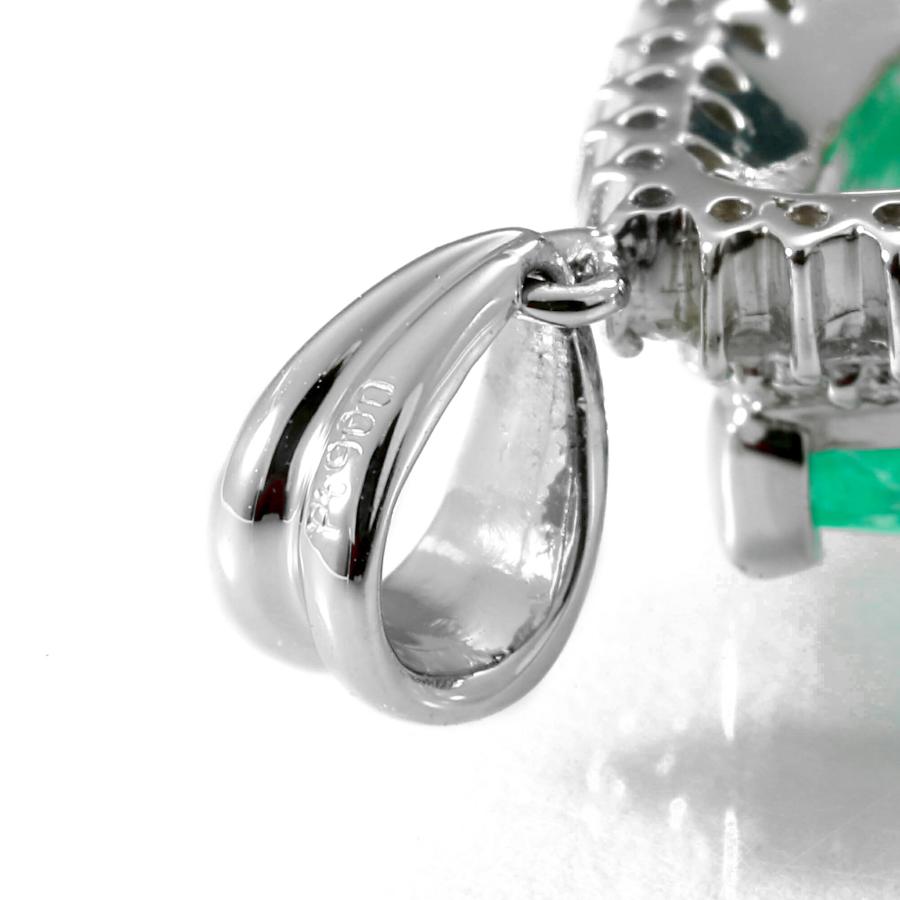 ペンダントトップ エメラルド 2.29ct ダイヤモンド 0.3ct プラチナ 