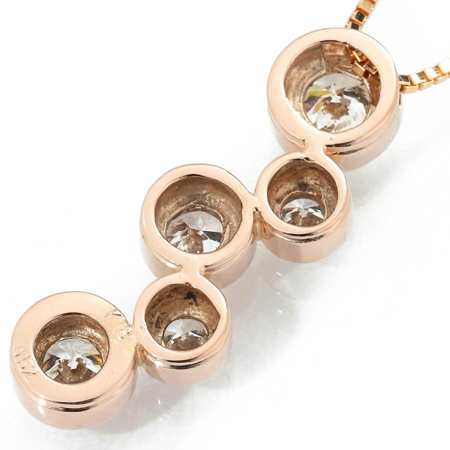 ダイヤモンド 0.52ct イエローゴールド K18YG ペンダント ネックレス 
