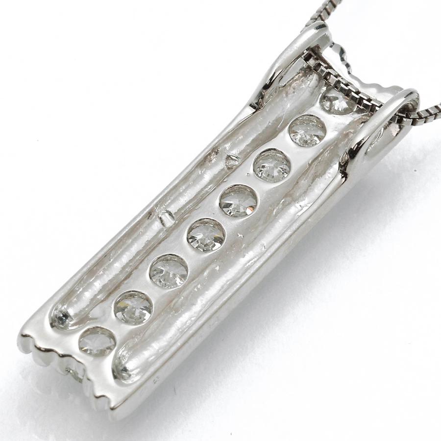ダイヤモンド 0.3ct プラチナ Pt900 Iラインネックレス 8P  新品仕上済 中古 返品OK RE-PRICE |  | 01