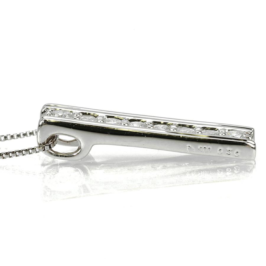 ダイヤモンド 0.3ct プラチナ Pt900 Iラインネックレス 8P  新品仕上済 中古 返品OK RE-PRICE |  | 02