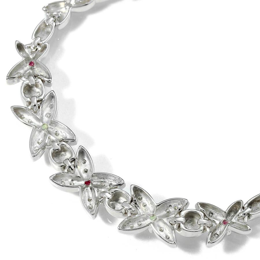 K14WG ペリドット　　ブレスレット ブレスレット ルビー ペリドット 0.21ct ホワイトゴールド K14WG 中古