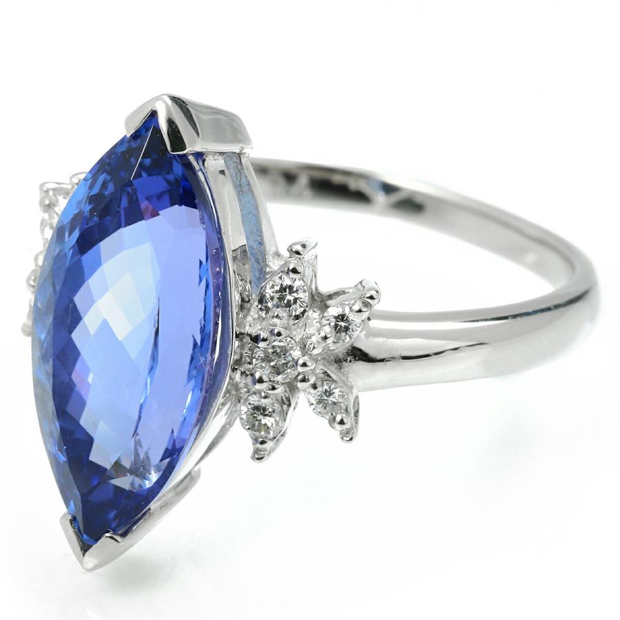 タンザナイト 4.94ct ダイヤモンド プラチナ Pt900 リング 15号 指輪 