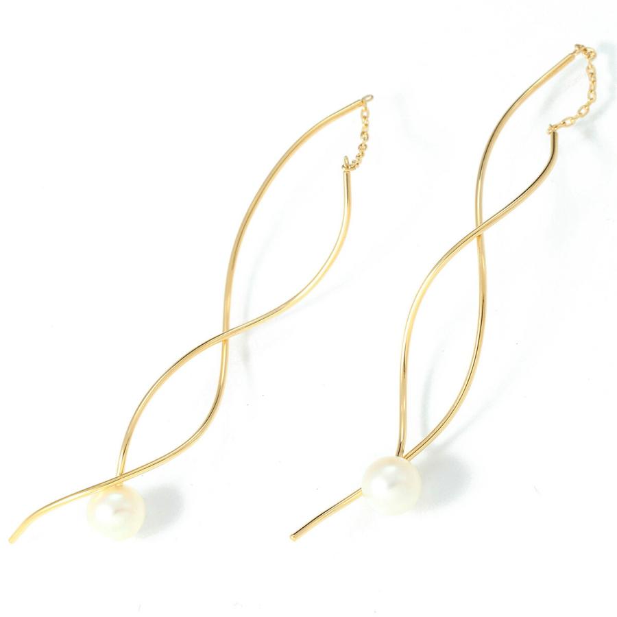 TASAKI真珠　ラリエット TASAKI（タサキ） パールラリエットピアス 真珠 5.0mm K18 TASAKI 中古