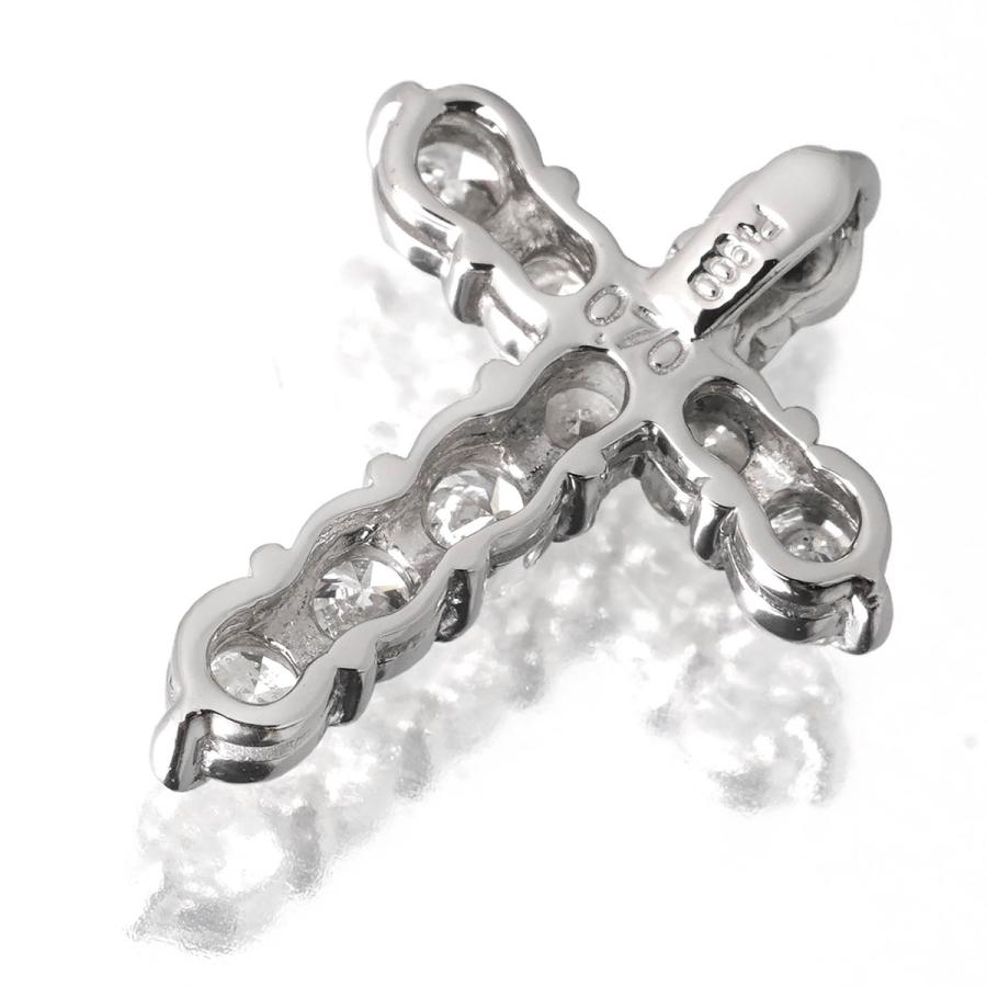 ダイヤモンド 0.70ct プラチナ Pt900 クロスモチーフ ペンダントトップ 