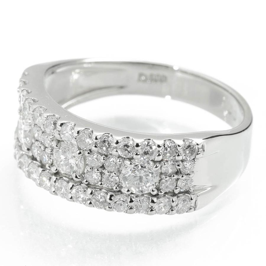 ダイヤモンド 1.00ct プラチナ Pt900 パヴェリング 13号 指輪 新品仕上 