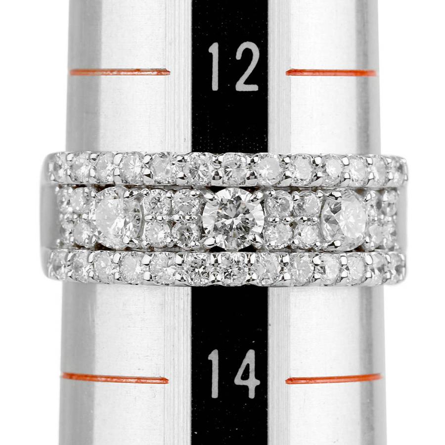 ダイヤモンド 1.00ct プラチナ Pt900 パヴェリング 13号 指輪 新品仕上 