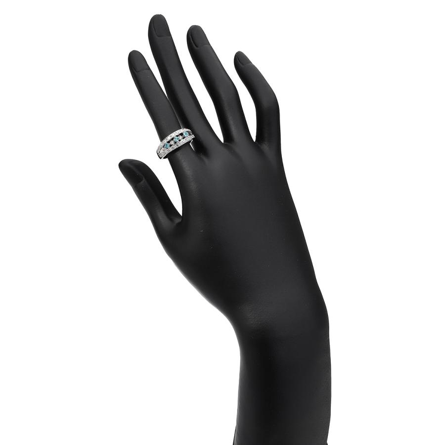 リング 指輪 パライバトルマリン ダイヤモンド 0.27ct Pt900 12号 中古  