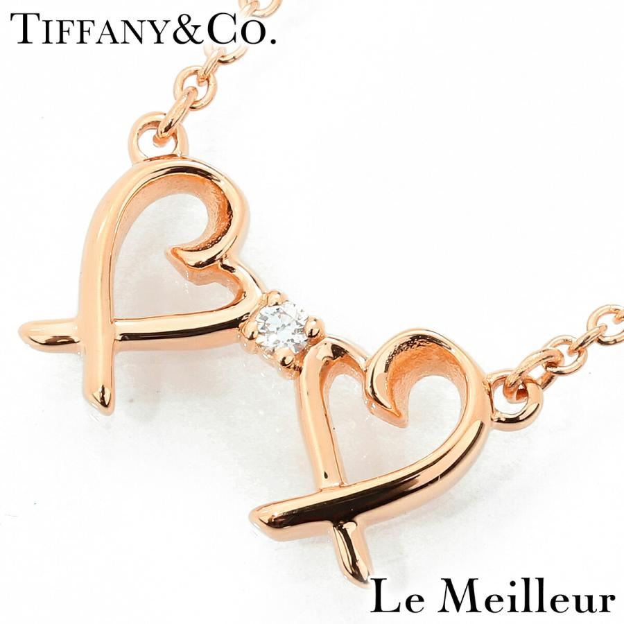 ティファニー TIFFANY＆CO ラビングハートダイヤネックレス 750YG K18