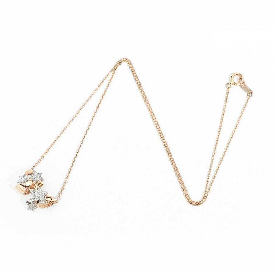 美品　STAR JEWELRY K18 ピンクゴールド ダイヤモンドネックレス STAR JEWELRY（スタージュエリー） ネックレス ダイヤモンド ピンク