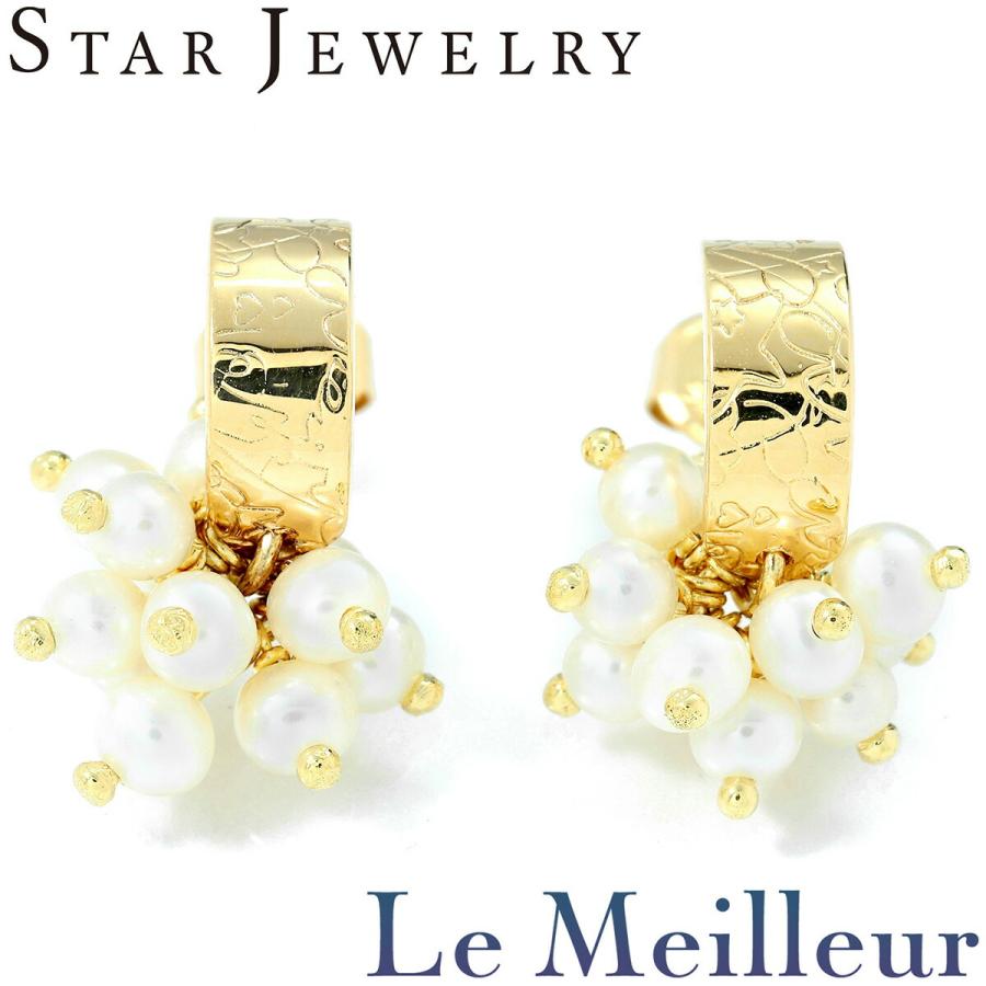STAR JEWELRY（スタージュエリー） パール ピアス 真珠 イエロー