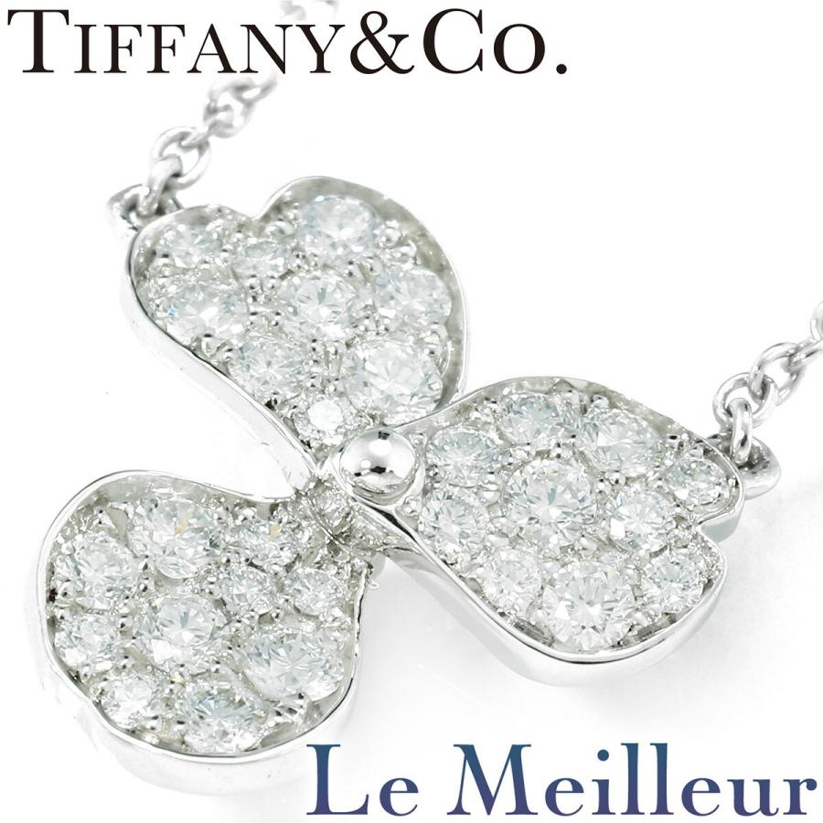 未使用　ティファニー TIFFANY&CO. ダイヤモンド ネックレス 44cm Pt プラチナ　アクセサリー TIFFANY&Co.（ティファニー） ペーパーフラワー ネックレス