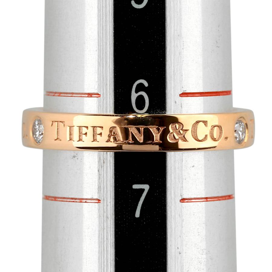 ●SALE●【ティファニー】フラット　バンド　ダイヤ　３Ｐ　１６号　2297 TIFFANY&Co.（ティファニー） T&CO. 3P フラットバンドリング 指輪