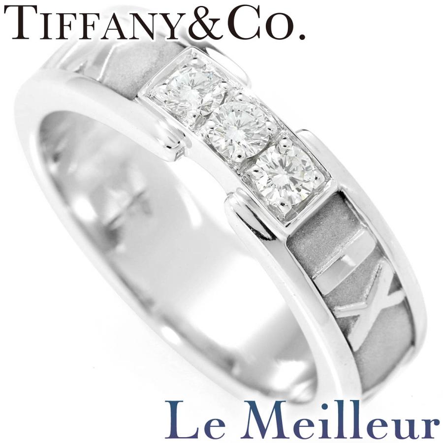 TIFFANY&Co. ティファニー アトラス 3P リング 指輪 ダイヤモンド K18  