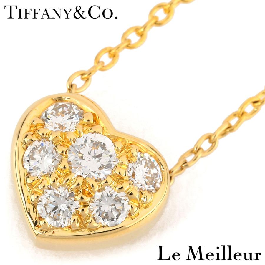 【新品仕上げ済】イエローゴールドパヴェダイヤモンドネックレス TIFFANY&Co.（ティファニー） パヴェハート ネックレス ダイヤモンド