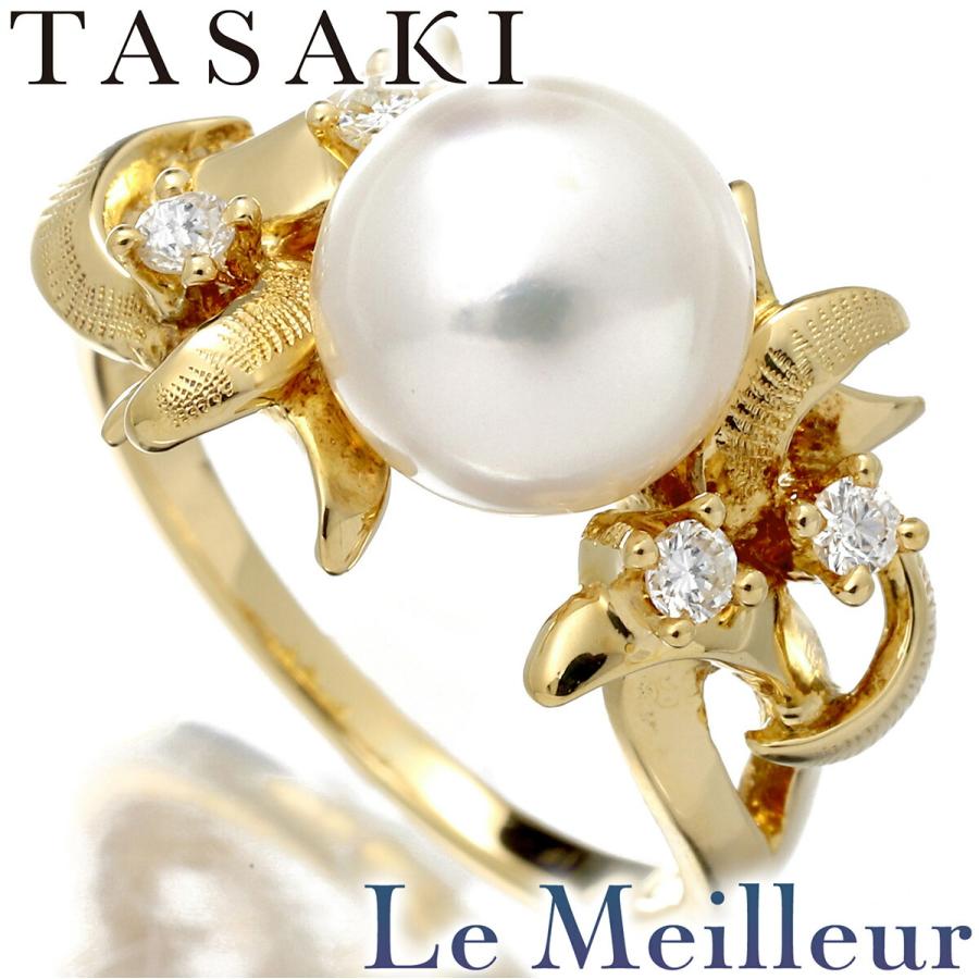 超美品！K14⭐︎TASAKI（タサキ）アコヤ真珠♡6.5㍉玉　約39㌢ TASAKI（タサキ） パールリング 指輪 アコヤ真珠 8.2mm ダイヤモンド