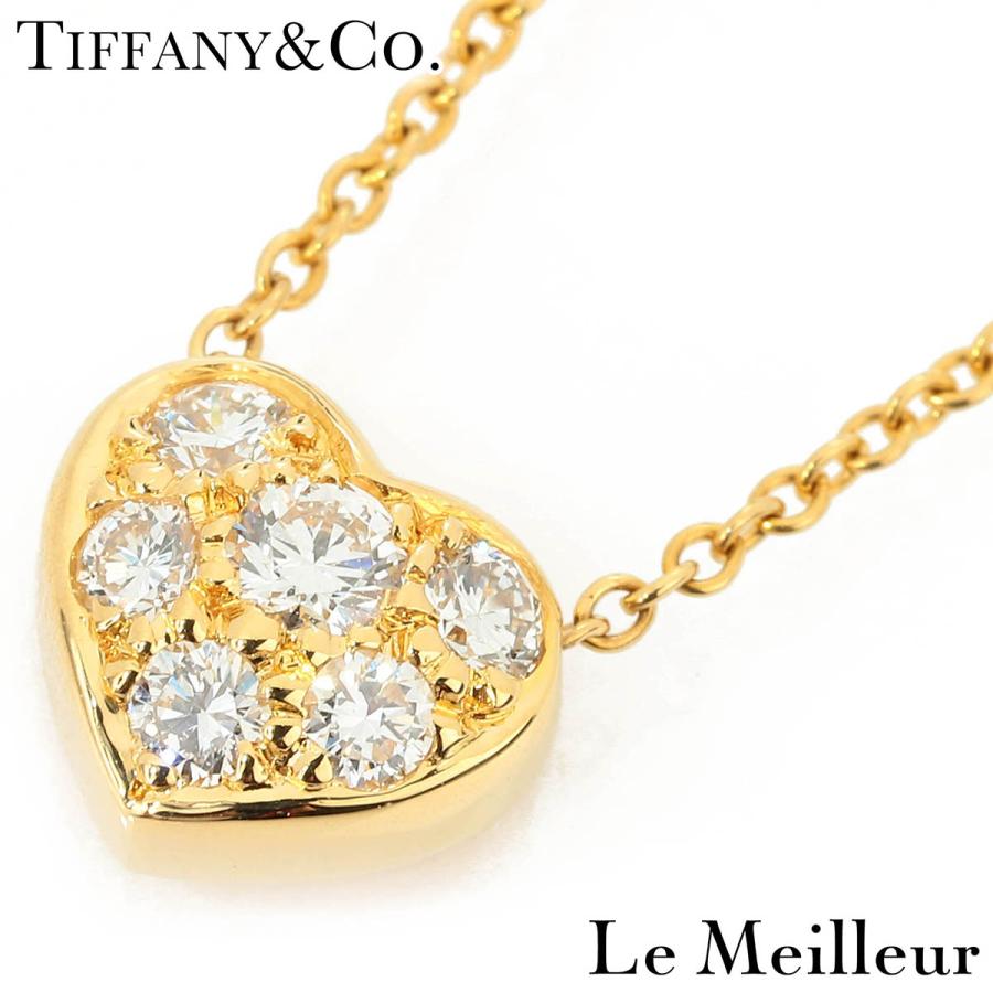【新品仕上げ済】イエローゴールドパヴェダイヤモンドネックレス TIFFANY&Co.（ティファニー） パヴェハート ネックレス ダイヤモンド