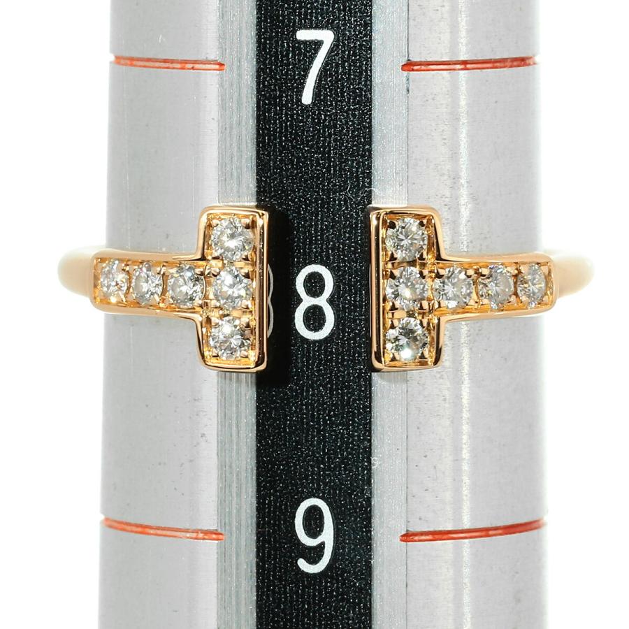 【新品仕上げ】ティファニー Tワイヤー ダイヤ PGリング 10号 TIFFANY&Co.（ティファニー） ティファニーT ダイヤモンド ワイヤー