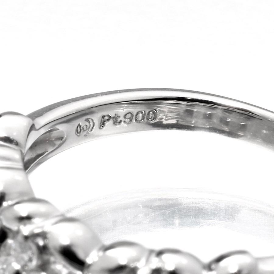 TASAKI タサキ 立爪 リング 9P 指輪 ダイヤモンド Pt900 10号 中古  