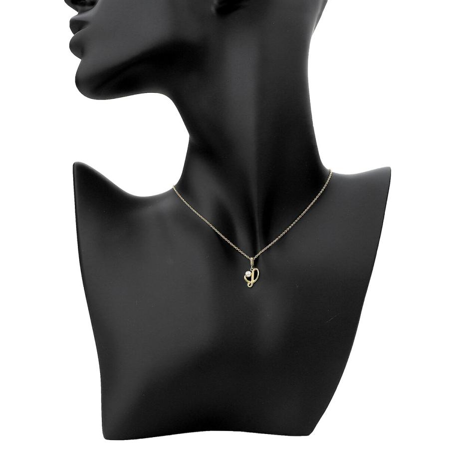 MIKIMOTO（ミキモト） イニシャルデザイン ネックレス アコヤ真珠 3.5