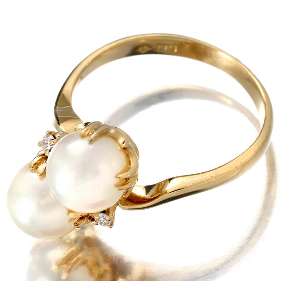 ミキモトパールリング　アコヤパール　k18ゴールド　13号 MIKIMOTO（ミキモト） パールリング 指輪 アコヤ真珠 6.5mm