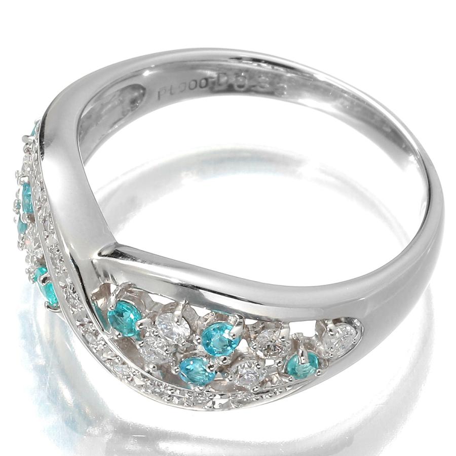 リング 指輪 パライバトルマリン ダイヤモンド 0.33ct プラチナ Pt900