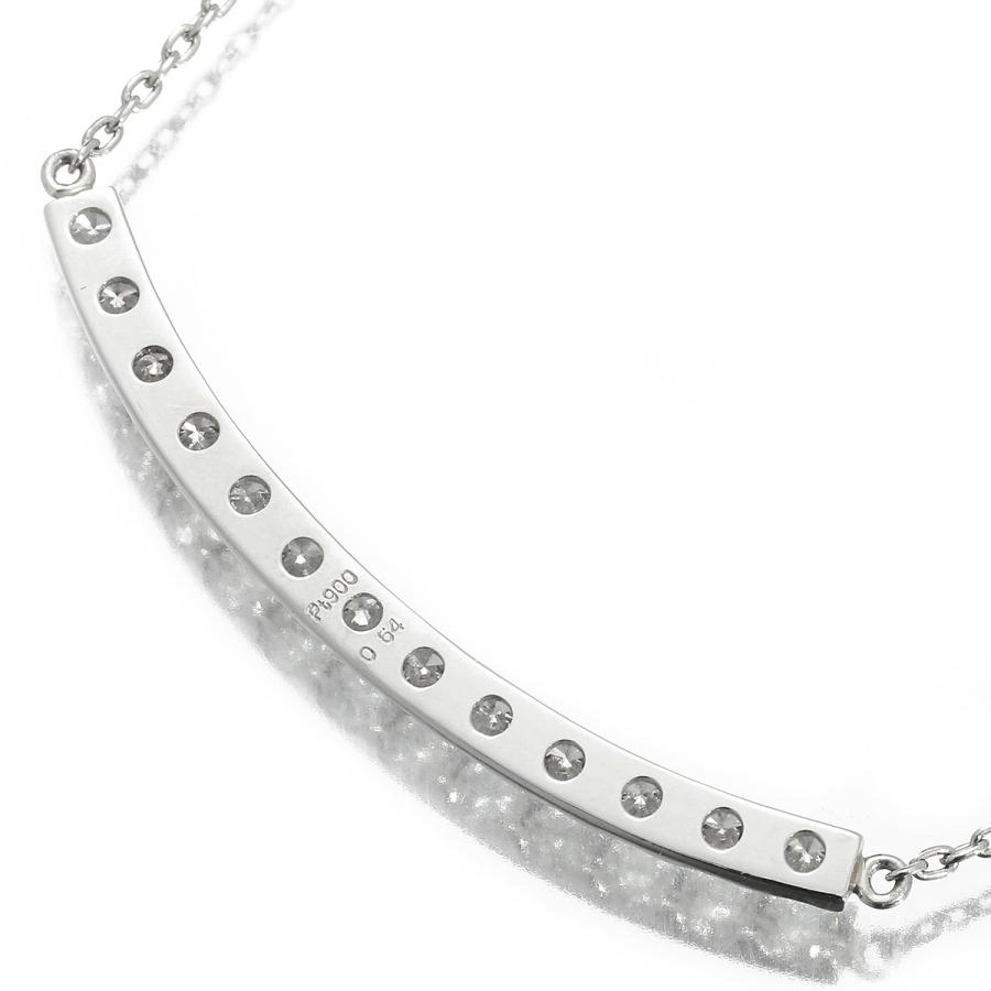 ダイヤモンド 0.64ct プラチナ Pt900 アーチデザイン ネックレス 新品 