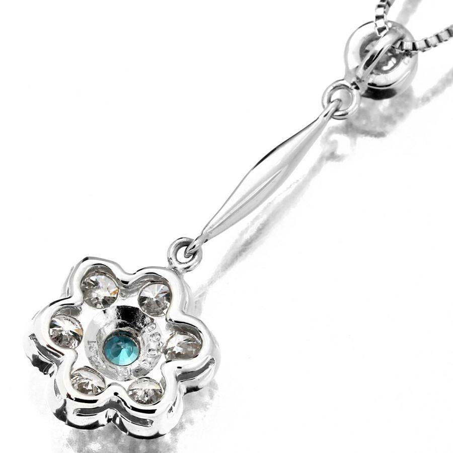 フラワーデザインネックレス アレキサンドライト ダイヤモンド 0.68ct