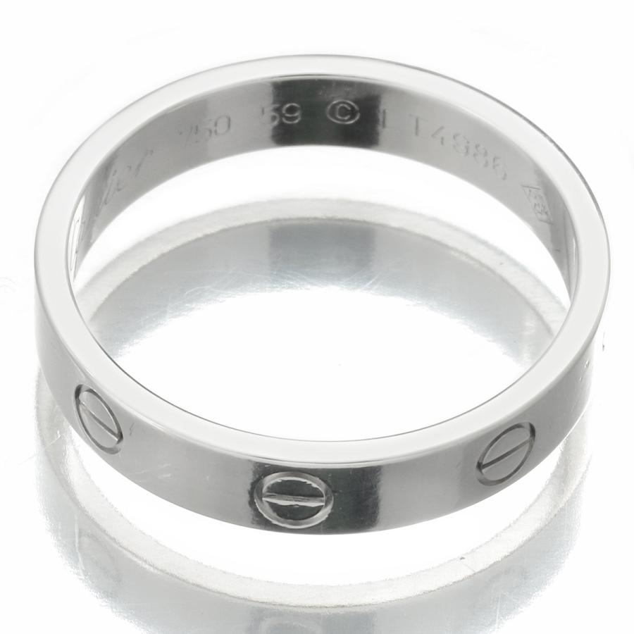 Cartier ミニラブリング　750 18号 Cartier カルティエ ミニラブ リング 指輪 750 18号 中古