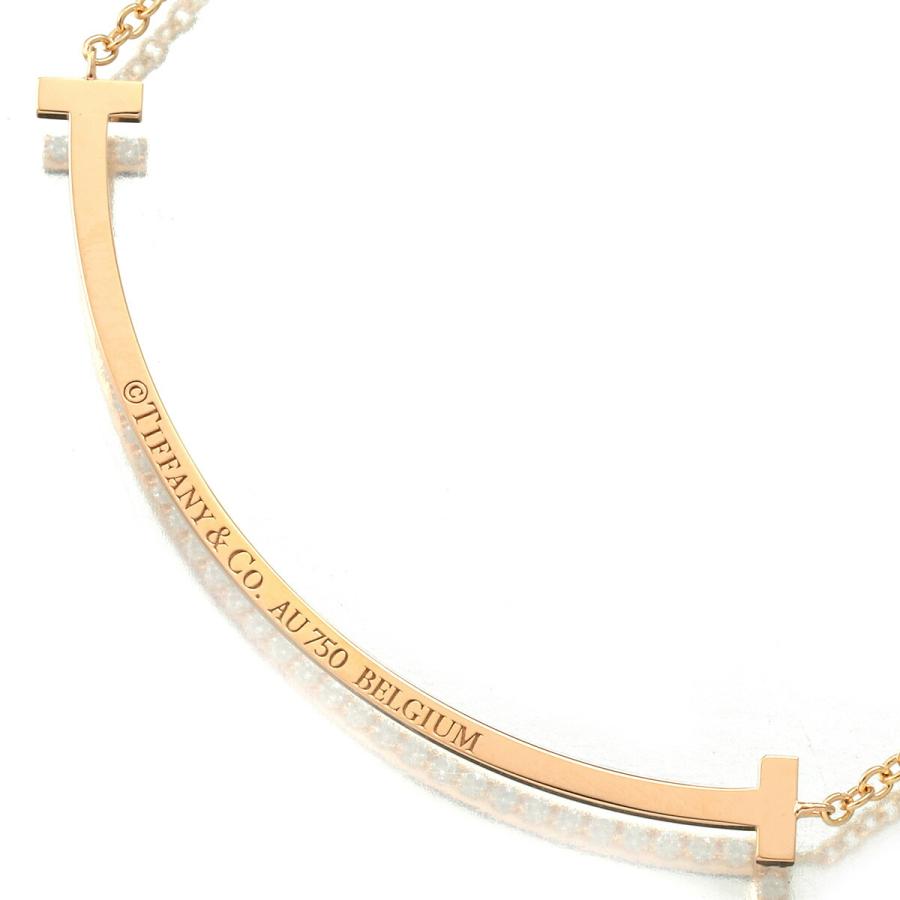 【美品 最終お値下げ】Tiffany スマイルペンダント　WGにダイヤモンド Tスマイルペンダント ネックレス（ミディアム）ダイヤモンド WG