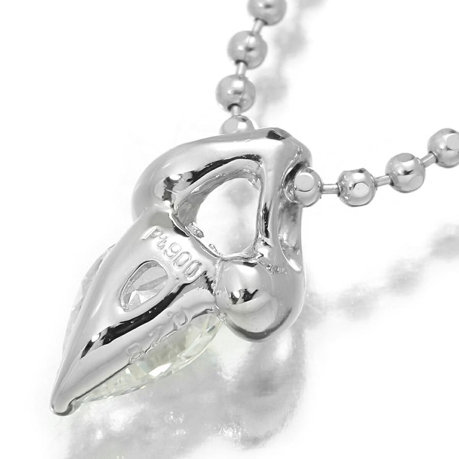 ペアシェイプ ペンダントネックレス ダイヤモンド 0.28ct Pt850 中古  