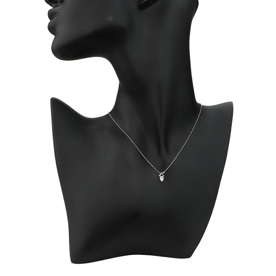ペアシェイプ ペンダントネックレス ダイヤモンド 0.28ct Pt850 中古  