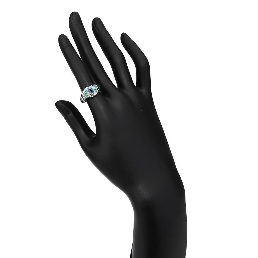 リング 指輪 アクアマリン 0.55ct パライバトルマリン PT900 12号 中古  