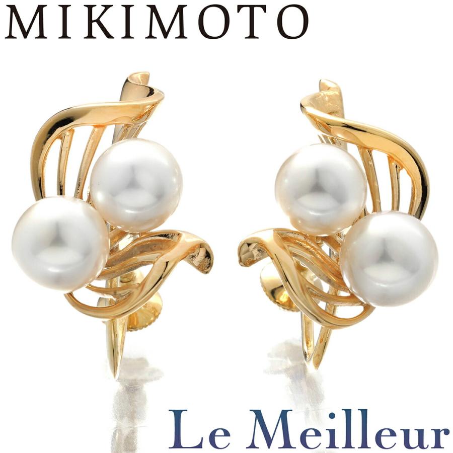 MIKIMOTO（ミキモト） パールイヤリング 真珠 6.6〜6.8mm K14 MIKIMOTO