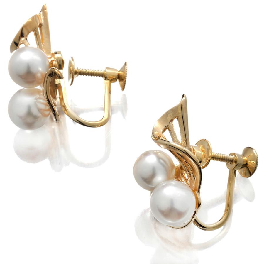 MIKIMOTO（ミキモト） パールイヤリング 真珠 6.6〜6.8mm K14 MIKIMOTO