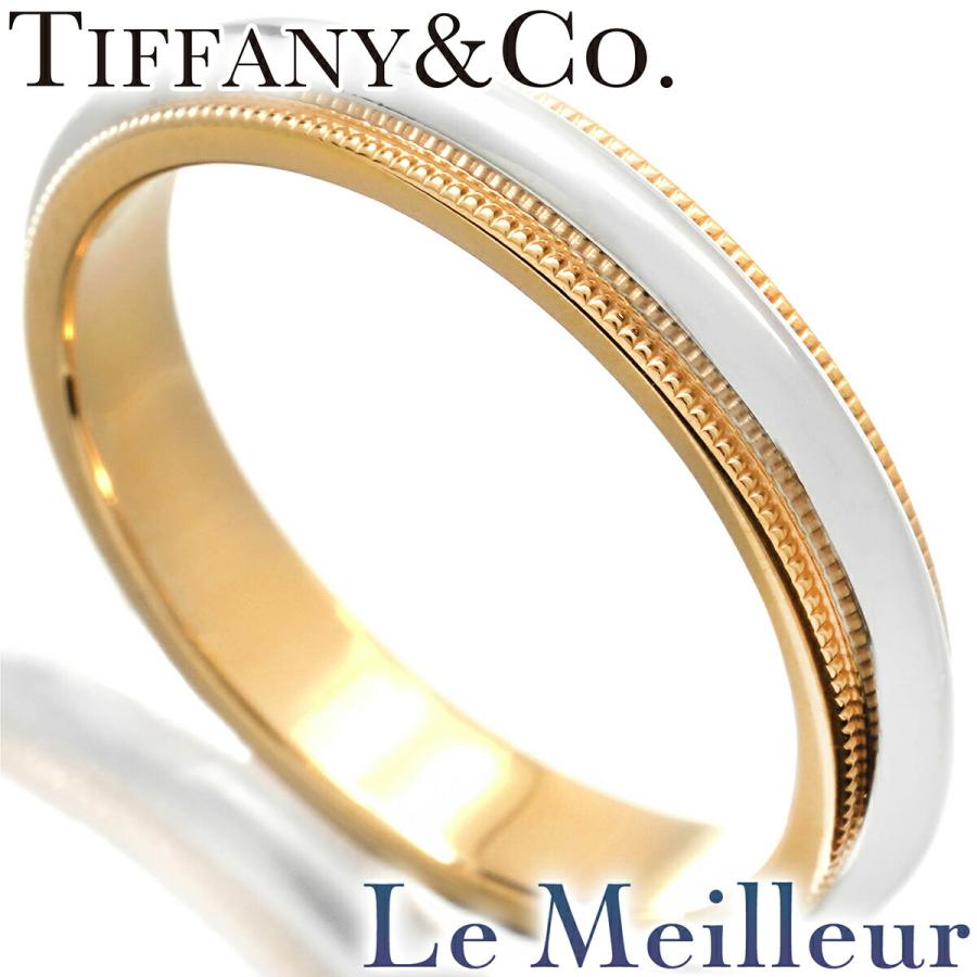 TIFFANY&Co. ティファニーK18YGミルグレインバンドリング14号