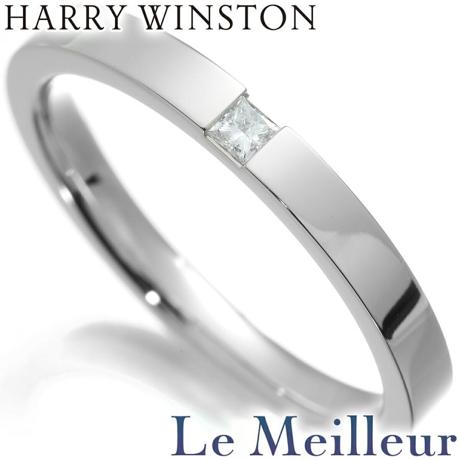 ハリーウィンストン ワンロウパヴェ バンド ダイヤ リング Pt950 JP6号