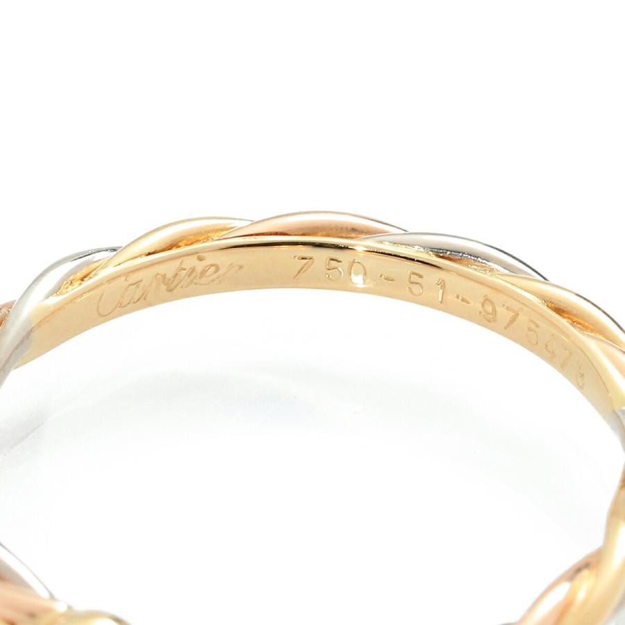 Cartier カルティエ トリニティ ツイストリング 指輪 K18 11号 中古  