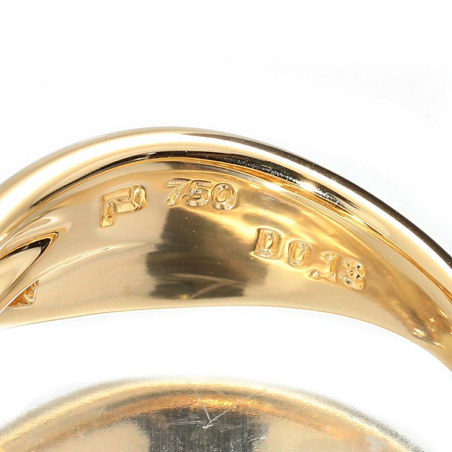 k18 重ね付けデザインダイヤモンドリング11号