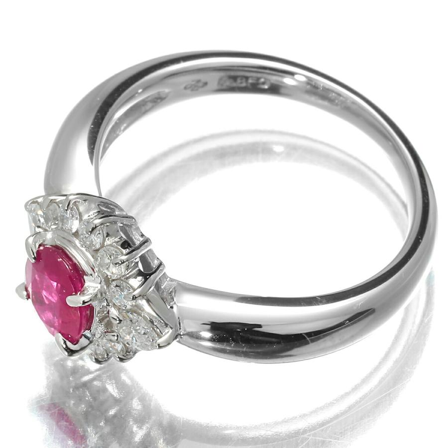 ジュエリーマキ ヘイローデザインリング 指輪 ルビー 0.62ct ジュエリーマキ ヘイローデザインリング 指輪 ルビー 0.62ct