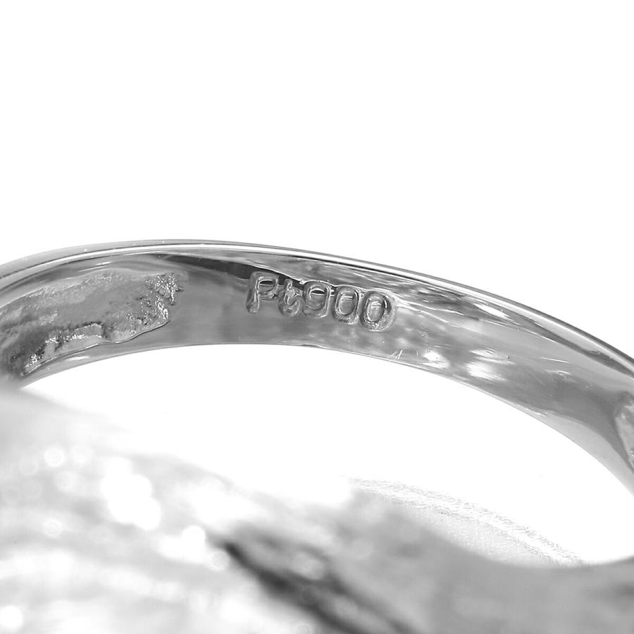 ネコモチーフリング 指輪 色石 Pt900 7号 中古 プレラブド 返品OK : Le  