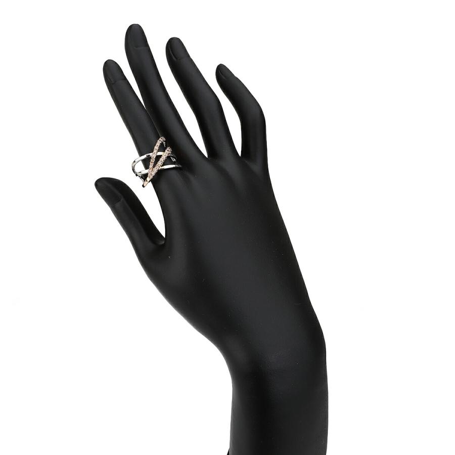 重ね付け風デザインコンビネーションリング 指輪 ダイヤモンド 0.56ct  