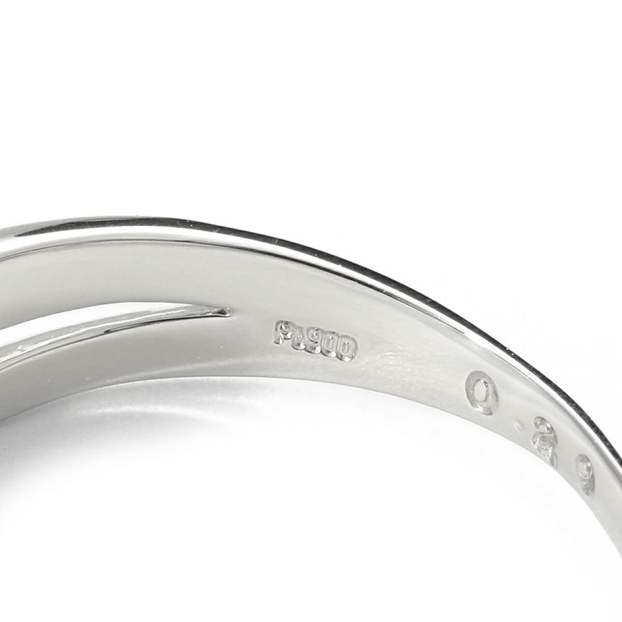 リング 指輪 パパラチアサファイア 0.453ct ダイヤモンド 0.29ct Pt900  