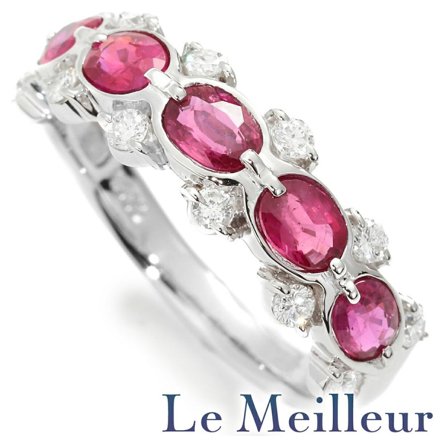 ルビー 1.25ct ダイヤモンド 0.25ct プラチナ Pt900 リング 12号 指輪 