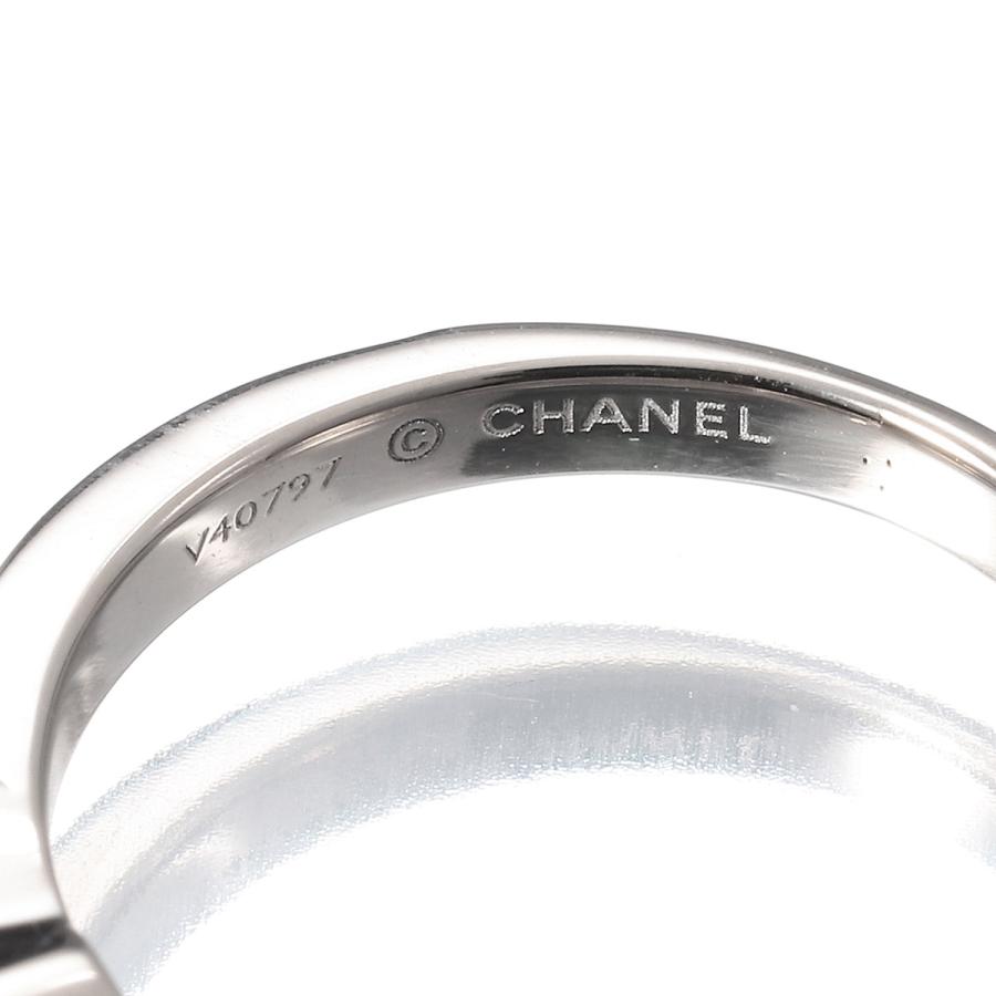 CHANEL シャネル リボン リング 指輪 ダイヤモンド Au750 4号