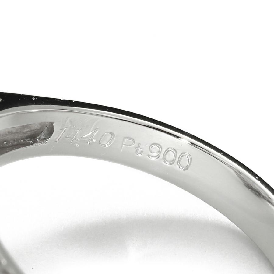 リング 指輪 ブルートパーズ 14.40ct ダイヤモンド Pt900 12号 中古  