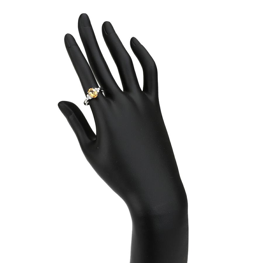 インペリアルトパーズ 1.26ct ダイヤモンド 0.22ct プラチナ Pt900