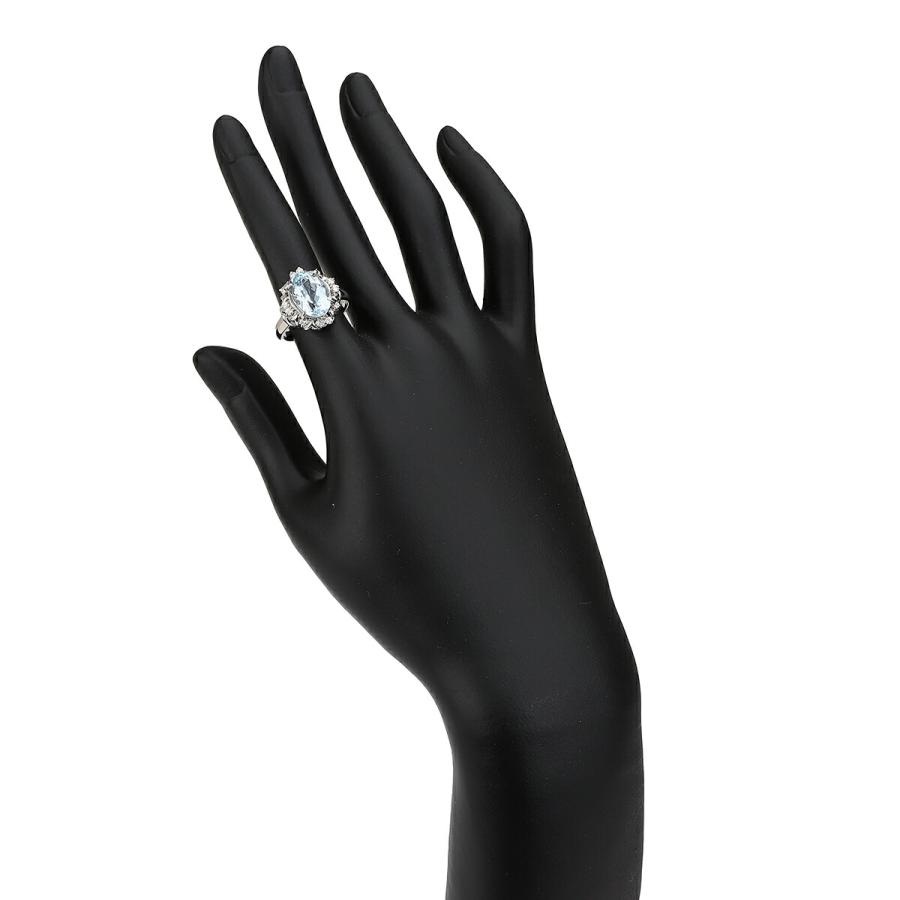 ジュエリーマキ リング アクアマリン 3.30ct ダイヤモンド 0.22ct