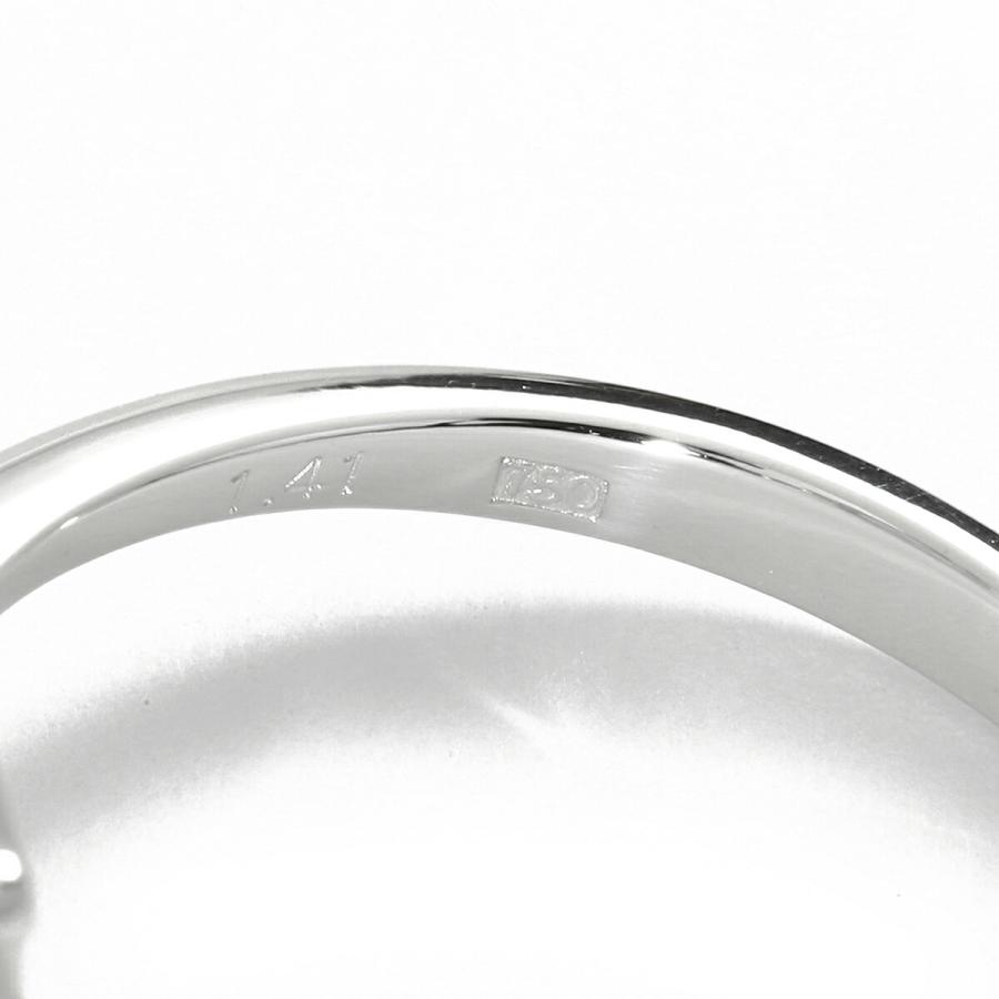 アクアマリン 1.41ct ダイヤモンド ホワイトゴールド K18WG リング 11